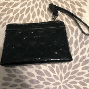 Black coach wristlet